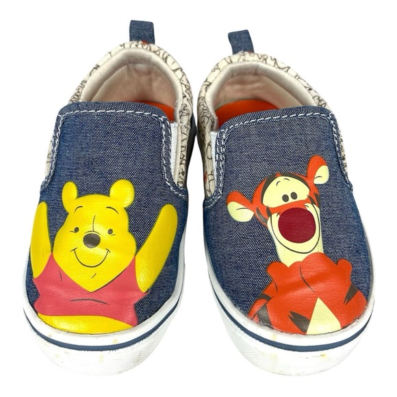 Disney Baby Other - Disney Baby Winnie Pooh Tigger Slip On Sneakers Infant Size 5 Denim Shoes